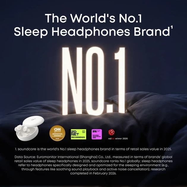Бездротові навушники Anker Soundcore Sleep A30, Green, Bluetooth 5.4, ANC, 45H, AI Sleep, IPX4, ідеальні для сну, TWS - зображення 5