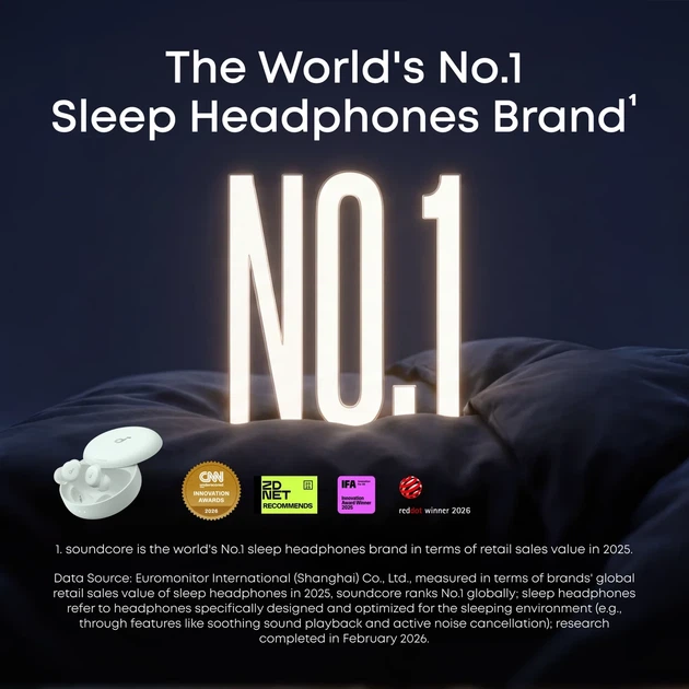 Бездротові навушники Anker Soundcore Sleep A30, White, Bluetooth 5.4, ANC, 45H, AI Sleep, IPX4, ідеальні для сну, TWS - зображення 8
