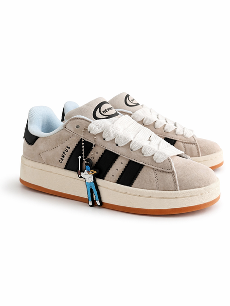 Кроссовки Adidas Campus No brand Унисекс Серо-бежевый 39 (25 см) (b243 grey-beige) - изображение 4