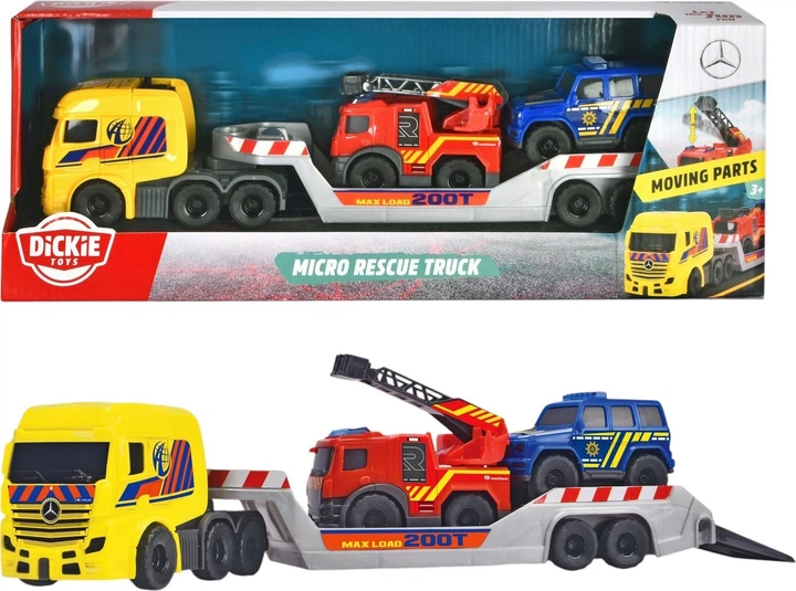 Zestaw Dickie Toys Ciężarówka Mercedes z pojazdami ratowniczymi (4006333089091) - obraz 2