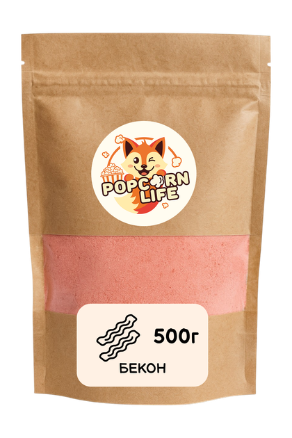 Бекон добавка, приправа для попкорну та снеків Popcorn Life 500г - Фото 1 Бекон добавка, приправа для попкорну та снеків Popcorn Life 500г - зображення 1