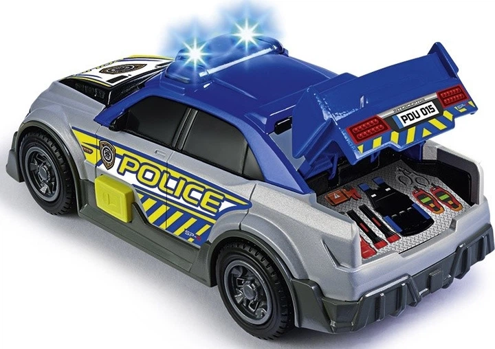 Автомобіль Dickie Toys Поліція з відкривним багажником звуковим та світловим ефектом 15 см (3302030) (4006333075537) - зображення 2