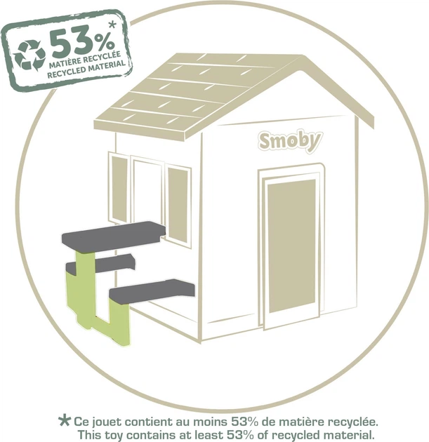 Столик Smoby Life для пікніка з лавочками для будинку (3032168109278) - зображення 5