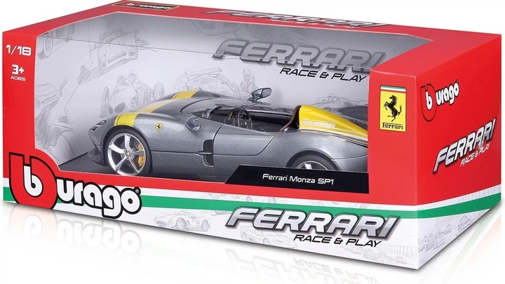 Автомодель Bburago Race and Play Ferrari Monza SP1 1:18 18-16013 (4893993160136) - зображення 2