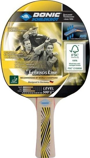 Ракетка для настільного тенісу Donic Legends 500 FSC 714407 (4000885144079) - зображення 2