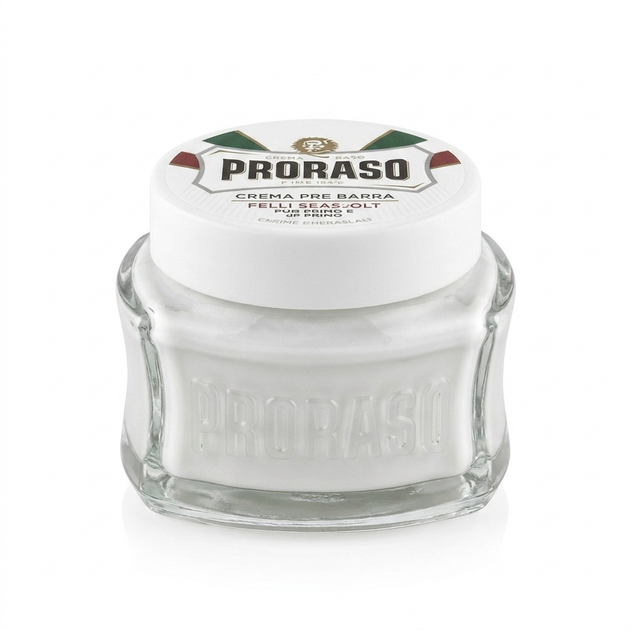 Крем перед голінням для чутливої шкіри Proraso з екстрактом зеленого чаю 100 мл (400501) - Фото 1 Крем перед голінням для чутливої шкіри Proraso з екстрактом зеленого чаю 100 мл (400501) - изображение 1