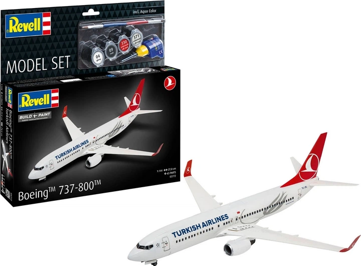 Збірна модель Revell Набір Літак Boeing 737-800 Turkish Airlines 1:144 RVL-63772 (4009803163772) - зображення 2