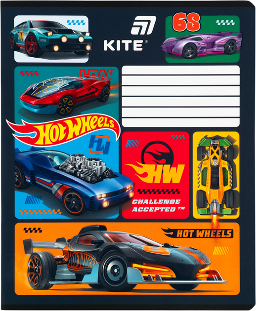 Набор тетрадей Kite Hot Wheels 12 листов в линию 5 шт (HW26-234/5) - Фото 8 Набор тетрадей Kite Hot Wheels 12 листов в линию 5 шт (HW26-234/5) - изображение 8