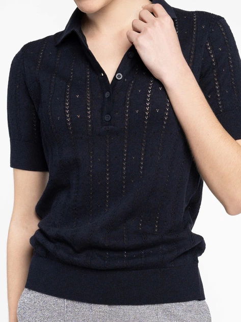 Поло жіноче темно-синє 100% бавовна Arber Polo Knit WD SS WTR-204 XL синій (W09.05.09.622) - изображение 5