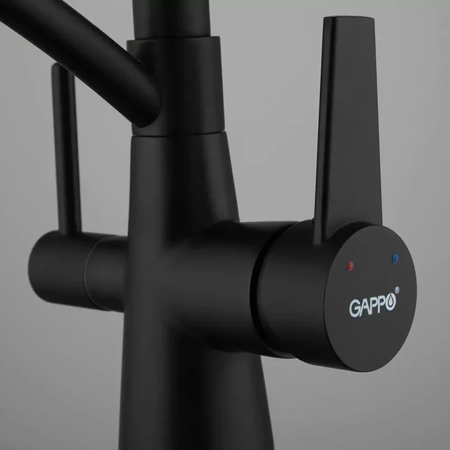 Змішувач для кухні Gappo G4398 з підключенням фільтру, сірий/сатин - зображення 3