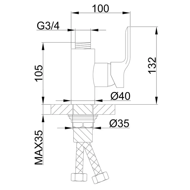 Корпус кухонного смесителя Frap F4353 для гибкого излива, хром - изображение 5