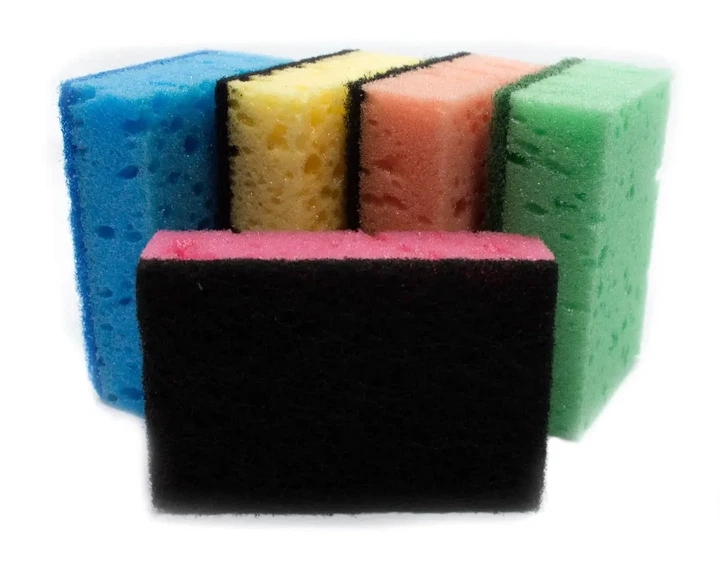 Губки кухонные Помощница 5 шт 9.5×6,5×3 см для мытья посуды и кухни универсальные - Фото 1 Губки кухонные Помощница 5 шт 9.5×6,5×3 см для мытья посуды и кухни универсальные - изображение 1