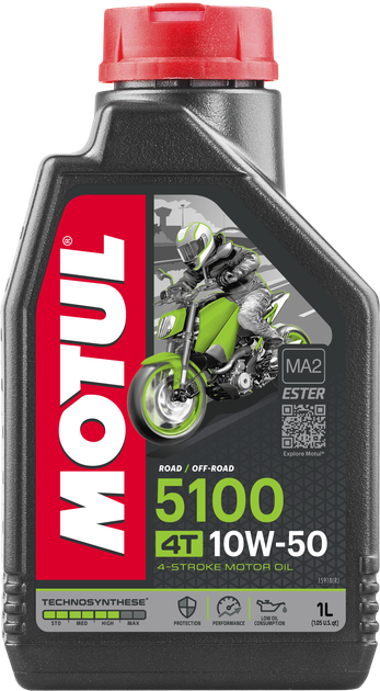 Олива Motul 5100 4T SAE 10W50 1Л - зображення 2