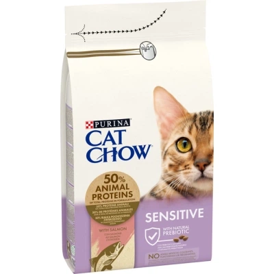 Сухой корм для кошек Purina Cat Chow Sensitive с лососем 1.5 кг (7613035394131) - изображение 9