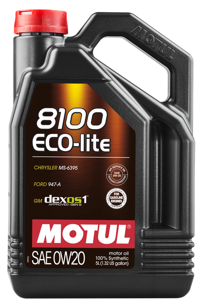 Олива Motul 8100 Eco-Lite SAE 0W20 5Л - изображение 2