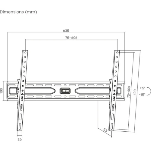 Настенное крепление для ТВ 37-86", ITech PLB3, Black - изображение 5