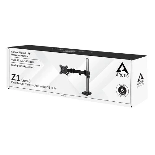 Настольное крепление для монитора Arctic Z1 (Gen 3), Black/Silver (AEMNT00052A) - Фото 4 Настольное крепление для монитора Arctic Z1 (Gen 3), Black/Silver (AEMNT00052A) - изображение 4