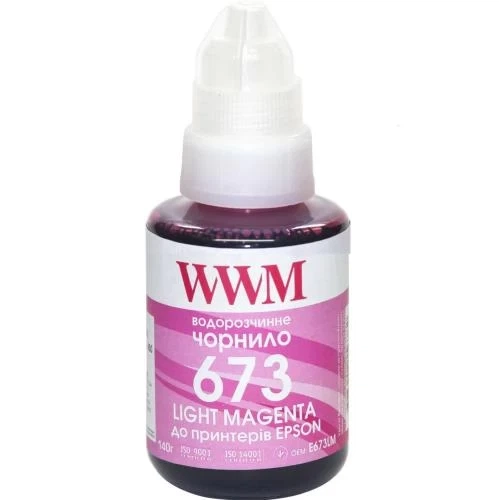Чернила WWM Epson L800/L805/L810/L850/L1800, Light Magenta, 140 мл, водорастворимые (E673LM) - Фото 1 Чернила WWM Epson L800/L805/L810/L850/L1800, Light Magenta, 140 мл, водорастворимые (E673LM) - изображение 1