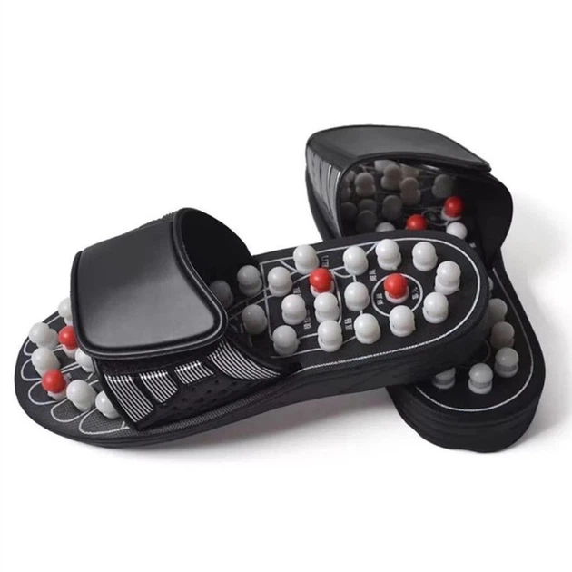 Рефлекторные массажные тапочки Massage Slipper NJ-498 для массажа ступней размер 44-45 черные - Фото 1 Рефлекторные массажные тапочки Massage Slipper NJ-498 для массажа ступней размер 44-45 черные - изображение 1