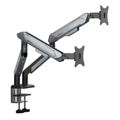 Кронштейн настільний для двох моніторів 17-42" AndaSeat Stealth PRO II Duo, Titanium (AD-W-A9-2S-BT) - зображення 2