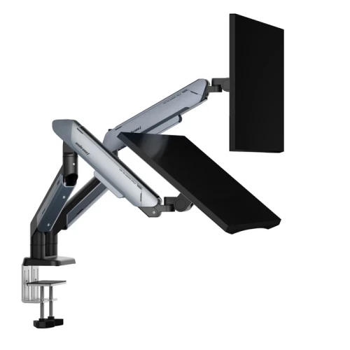 Кронштейн настільний для двох моніторів 17-42" AndaSeat Stealth PRO II Duo, Titanium (AD-W-A9-2S-BT) - зображення 7