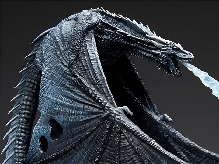 Фігурка Льодяний Дракон Візеріон 19 см — Грав Престолів, Game of Thrones, колекційна статуетка з підставкою в подарунковій коробці - зображення 4