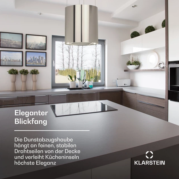 Острівна витяжка Klarstein Barett 558 м³/год (10032301) - изображение 2
