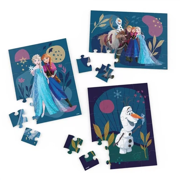 Пазл дерев’яний Disney 3в1 Frozen 21x28 см (SM98297/6066795) - изображение 5