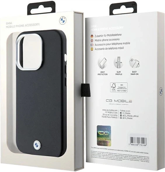 Панель BMW Signature Wrapped Metal MagSafe BMHMP14L23PUFWK для Apple iPhone 14 Pro Black (3666339233235) - зображення 3