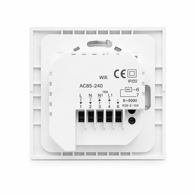 Wi-Fi терморегулятор SMART ET-450 (MK08-GB) White, сенсорный, 16А - изображение 2