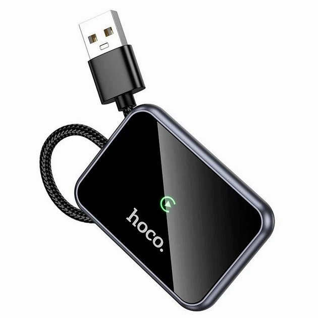 Беспроводной адаптер-переходник для авто CarPlay Hoco HU1 Way car USB / Type-C Черный - Фото 3 Беспроводной адаптер-переходник для авто CarPlay Hoco HU1 Way car USB / Type-C Черный - изображение 3