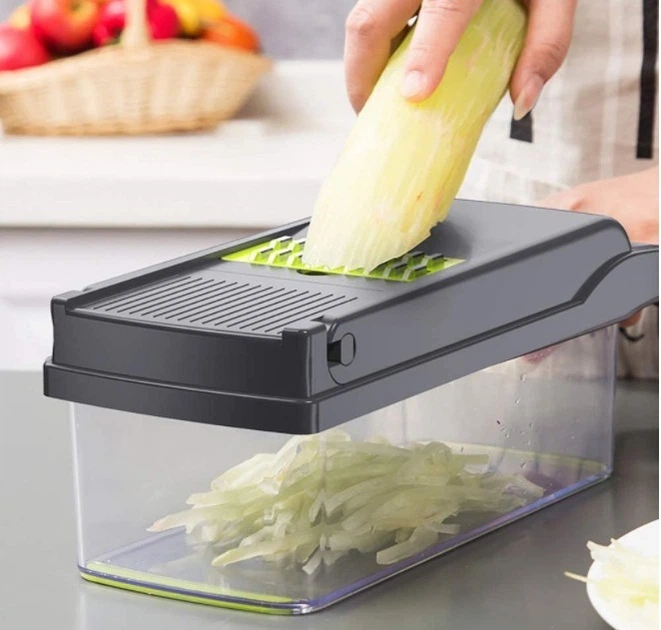 Многофункциональная овощерезка Veggie Slicer 14в1 Ручной комбайн для нарезки и шинковки овощей - изображение 2