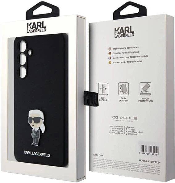 Etui Karl Lagerfeld Silicone Ikonik Metal Pin KLHCS23FEMHKNPK do Samsung S23 FE S711 Czarne (3666339218645) - obraz 3