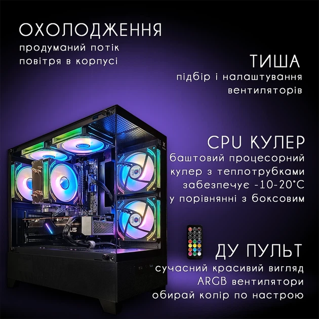 Компьютер VSIM зборка v10 -- AMD Ryzen 5 5500 / RAM 16 Gb DDR4 / SSD 512Gb / AMD RX5700 8Gb - изображение 3