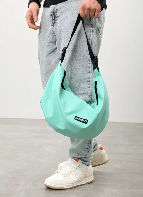 Чоловіча тканинна сумка Хобо SAMBAG М'ятний (5488050528) - зображення 6