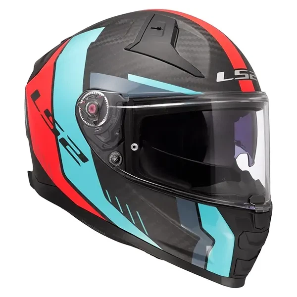 Мотошолом LS2 FF811 Vector 2 C Grid Red Cyan - XXL - зображення 2