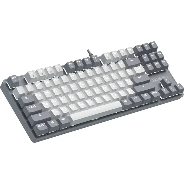 Клавіатура USB GamePro Genesis Metallic MK110G Outemu Red Switch UA LED Gray (MK110G) UA - Фото 4 Клавіатура USB GamePro Genesis Metallic MK110G Outemu Red Switch UA LED Gray (MK110G) UA - зображення 4