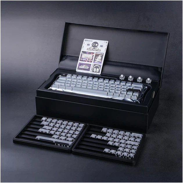 Клавіатура магнітна GravaStar Mercury V60 Pro 60keys, GravaStar Blackcore, USB-A, 8k, RGB, Chrome Silver (GSV60PRO_XTAL_SLV) - изображение 4