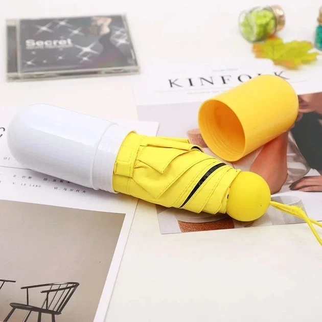Мини-зонт в капсуле Capsule Umbrella в футляре механический - изображение 10