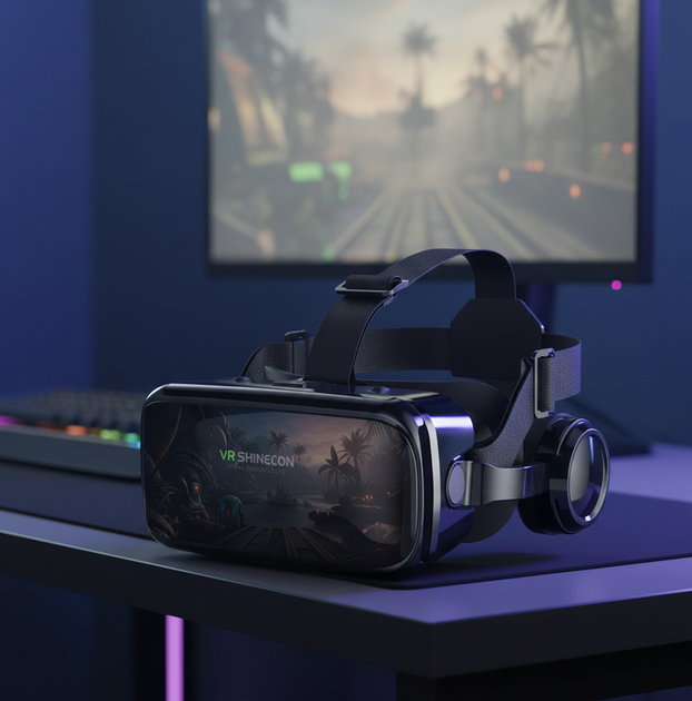 Окуляри віртуальної реальності VR Shinecon з пультом чорні - Фото 5 Окуляри віртуальної реальності VR Shinecon з пультом чорні - зображення 5