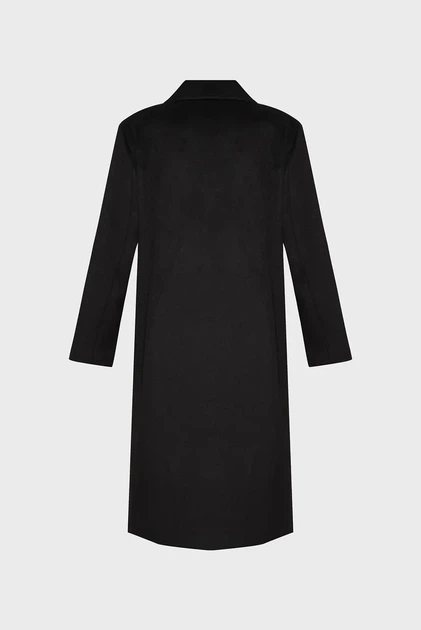 Жіноче чорне шерстяне пальто DKNY L D2G4A203 - Фото 2 Жіноче чорне шерстяне пальто DKNY L D2G4A203 - зображення 2