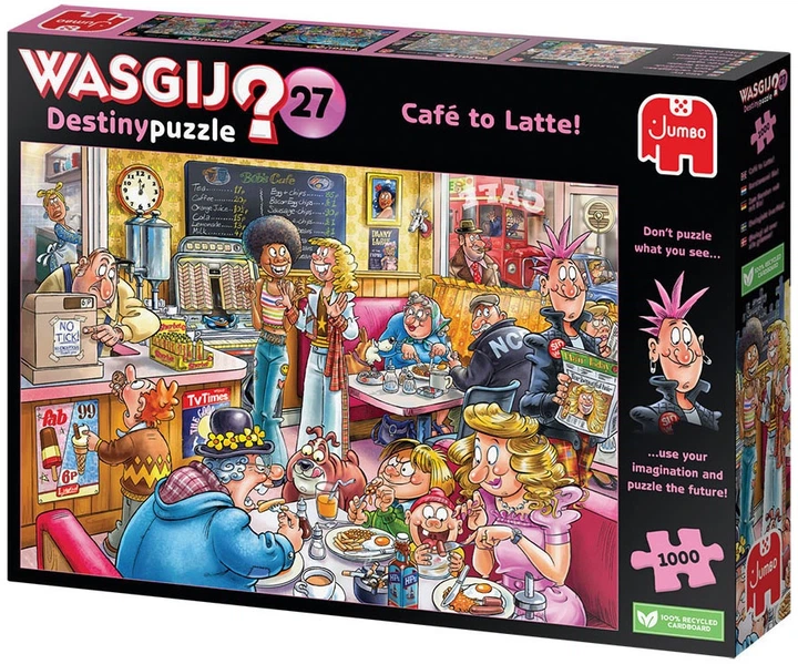 Puzzle Jumbo Wasgij? Destiny 27 Cafe to Latte! 1000 elementów 1110100596 (8721017604174) - obraz 3
