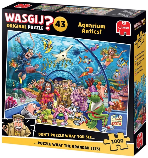 Puzzle Jumbo Wasgij? Original 43 Aquarium Antics! 1000 elementów 1110100585 (8721017604068) - obraz 3