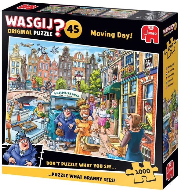 Puzzle Jumbo Wasgij? Original 45 Moving Day! 1000 elementów 1110100588 (8721017604099) - obraz 3