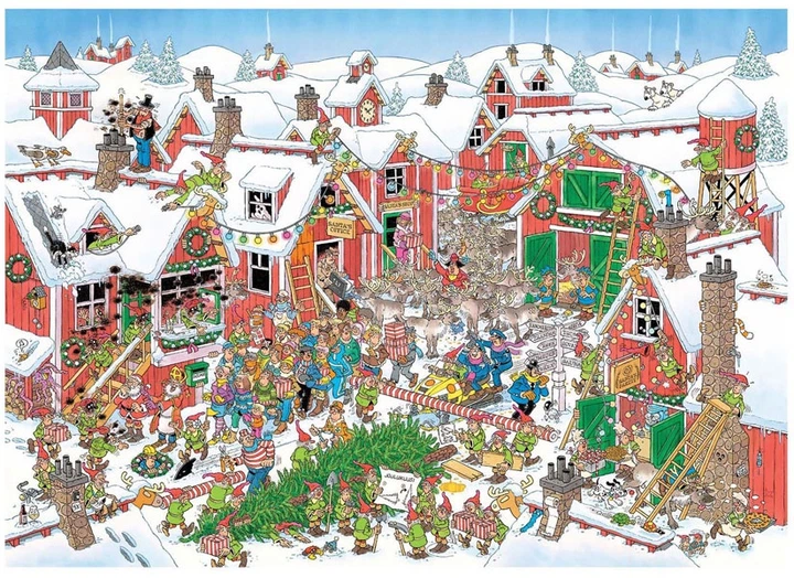 Puzzle Jumbo Jan van Haasteren Santa's Village 1000 elementów 1110100613 (8721017604341) - obraz 2