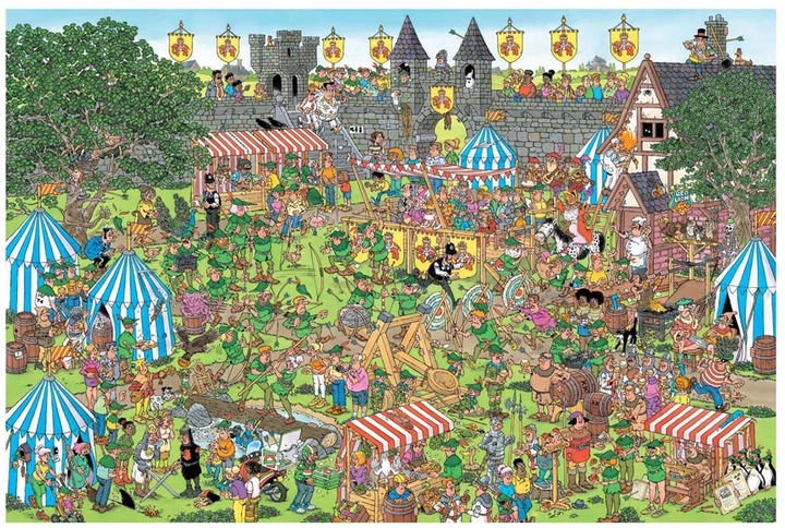 Puzzle Jumbo Jan van Haasteren Robin Hood Festival 1500 elementów 1110100637 (8721017604587) - obraz 2