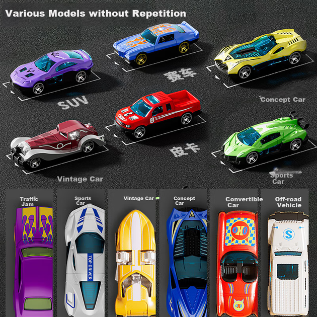 Модель машинки BAOLE STAR TOYS зі сплаву, гоночна, для хлопчиків 3-6 років, у подарунковій коробці - зображення 2