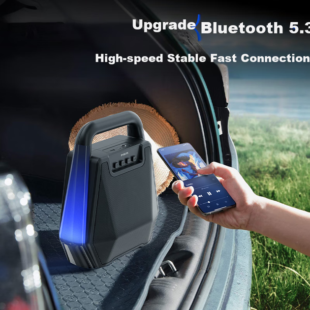 Bluetooth-колонка PHILIPS SD140, зовнішня колонка, висока гучність для сквер-дансу, компактна портативна для домашнього використання, голосовий диктор із кодом оплати - зображення 5