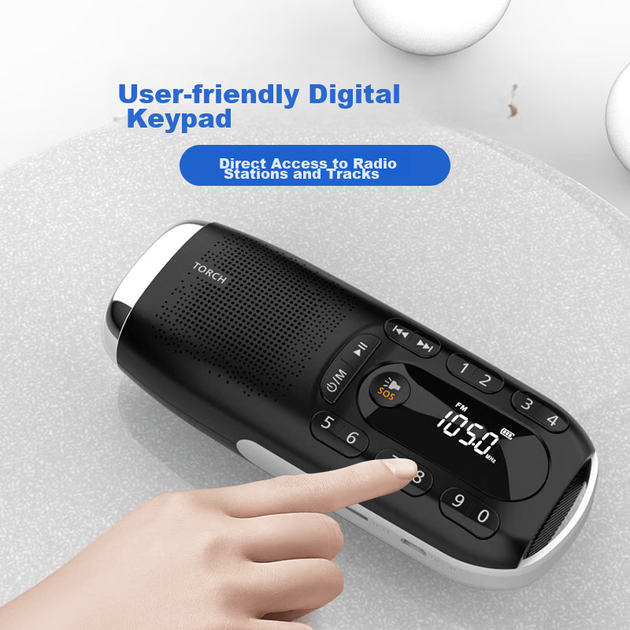 Радіоприймач PHILIPS TAR2808 для літніх людей, динамік із вставною карткою, ліхтарик, портативний акумуляторний зовнішній парковий аварійний сигнал тривоги з літієвою батареєю, багатофункціональний динамік - зображення 6