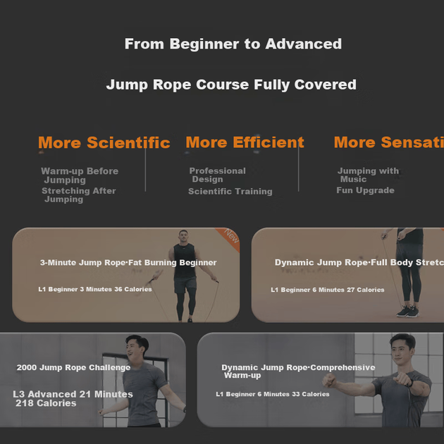 Беспроводная скакалка Huawei Zhixuan Wolei Intelligent Counting Jump Rope S2 для взрослых, аэробных упражнений, похудения и соревнований. - Фото 3 Беспроводная скакалка Huawei Zhixuan Wolei Intelligent Counting Jump Rope S2 для взрослых, аэробных упражнений, похудения и соревнований. - изображение 3
